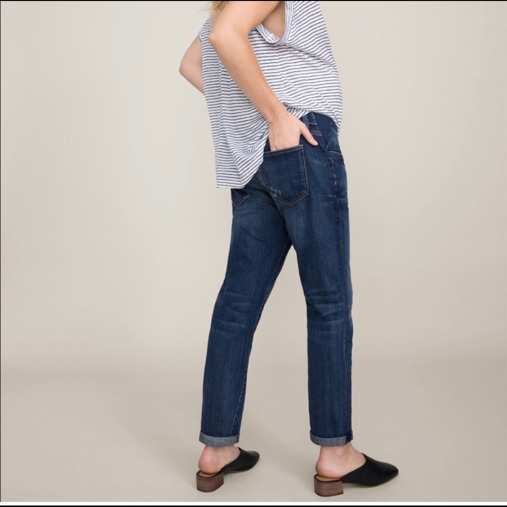 Hatch Current Elliott Boyfriend Maternity Jeans 30